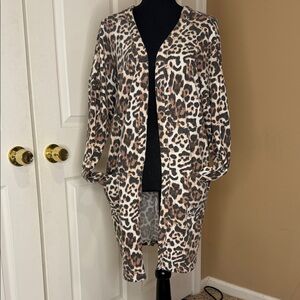 VENUS Animal Print Cardigan